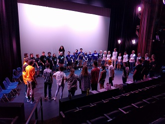 photo of students on stage
